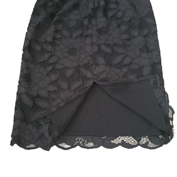NWT Bebe black floral lace pencil skirt - Picture 6 of 11